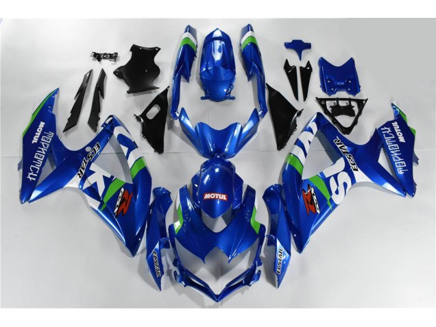 Bleu Blanc Vert Carénage Moto Suzuki GSXR 600 / 750 K8 2008-2010 Bleu Blanc Vert Carénage Moto Suzuki GSXR 600 / 750 K8 2008-2010