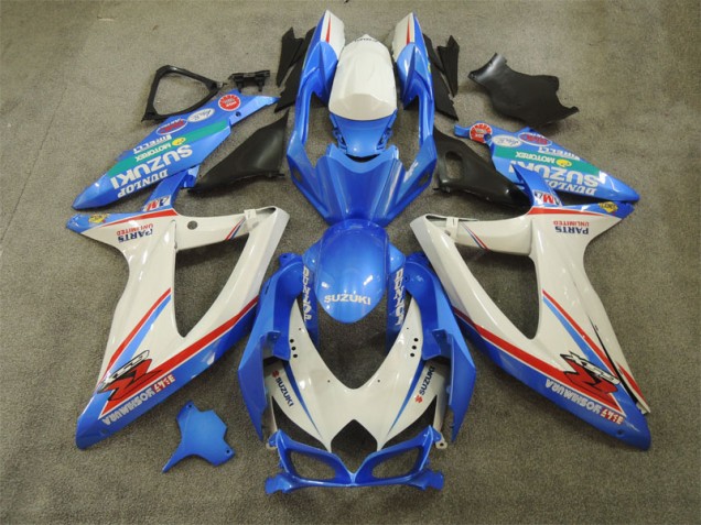 Bleu Blanc avec Décalque Carénage Moto Suzuki GSXR 600 K8 2008-2010 Bleu Blanc avec Décalque Carénage Moto Suzuki GSXR 600 K8 2008-2010