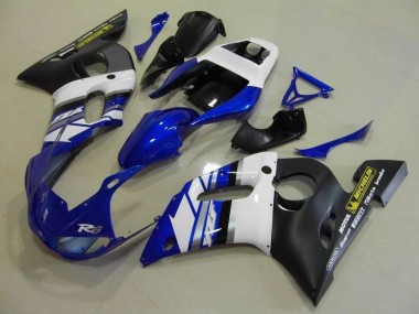 Bleu Blanc et Noir Carénage Moto Yamaha R6 1998-2002