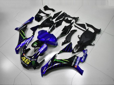 Bleu Bleu Blanc ENEOS 46 Monster Carénage Moto Yamaha R1 2015-2019