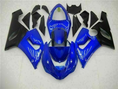 Bleu Carénage Moto Kawasaki ZX6R 2005-2006