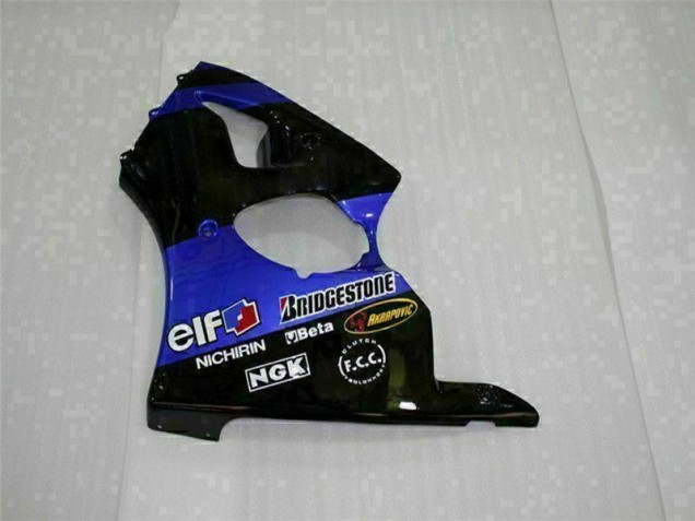 Bleu Carénages Moto Kawasaki ZX6R 2000-2002 Bleu Carénages Moto Kawasaki ZX6R 2000-2002