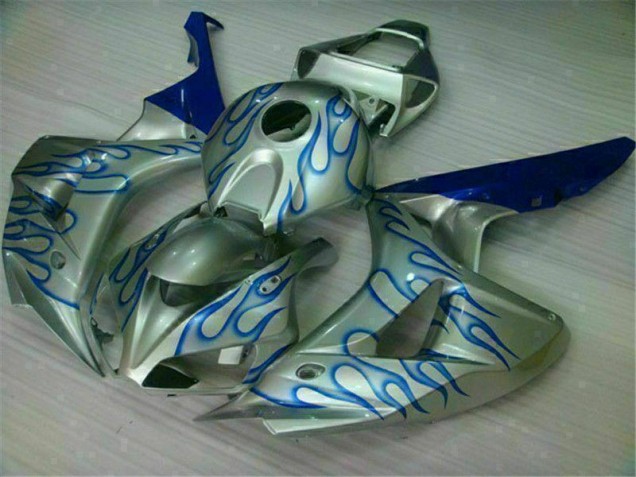 Bleu Flamme Argent Carénage Moto Honda CBR 1000 RR 2006-2007 Bleu Flamme Argent Carénage Moto Honda CBR 1000 RR 2006-2007