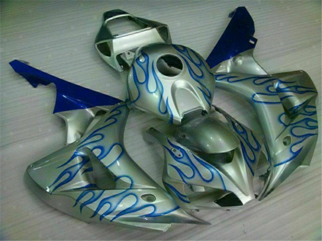 Bleu Flamme Argent Carénage Moto Honda CBR 1000 RR 2006-2007 Bleu Flamme Argent Carénage Moto Honda CBR 1000 RR 2006-2007