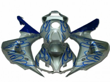 Bleu Flamme Argent Carénage Moto Honda CBR 1000 RR 2006-2007