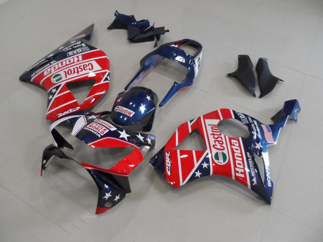 Bleu Foncé Star Carénage Moto Honda CBR 900 RR 954 2002-2003