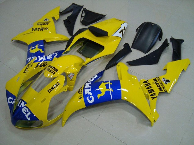 Bleu Jaune Carénage Moto Yamaha R1 2002-2003