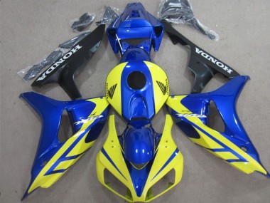 Bleu Jaune Carénages Moto Honda CBR 1000 RR 2006-2007