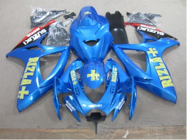 Bleu Jaune Rizla Carénage Moto Suzuki GSXR 600 K6 2006-2007