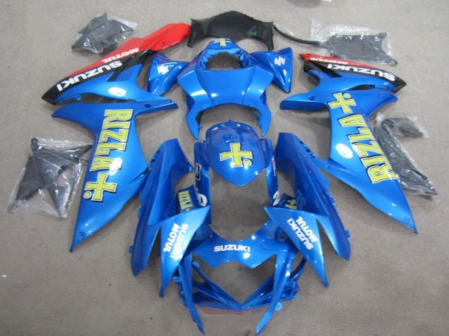 Bleu Jaune Rizla Carénage Moto Suzuki GSXR 750 K11 2011-2024 Bleu Jaune Rizla Carénage Moto Suzuki GSXR 750 K11 2011-2024