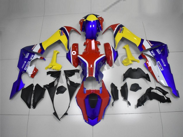 Bleu Jaune Rouge Carénage Moto Honda CBR 1000 RR 2017-2023 Bleu Jaune Rouge Carénage Moto Honda CBR 1000 RR 2017-2023