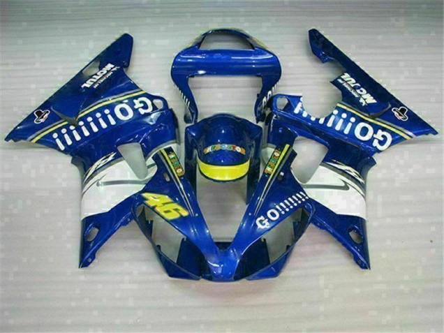 Bleu Kit Carénages Motos Complet Yamaha R1 2000-2001 Bleu Kit Carénages Motos Complet Yamaha R1 2000-2001