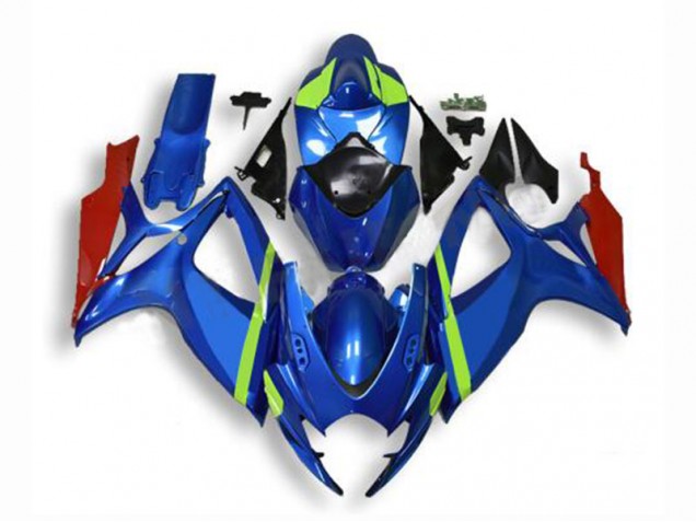 Bleu Kit Carénages Motos Suzuki GSXR 600 / 750 K6 2006-2007