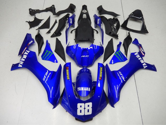 Bleu Monster 88 Carénage Moto Yamaha R1 2015-2019 Bleu Monster 88 Carénage Moto Yamaha R1 2015-2019