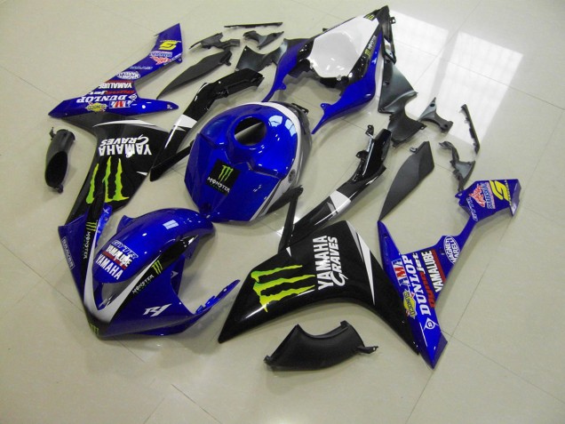 Bleu Monster Carénage Moto Yamaha R1 2007-2008 Bleu Monster Carénage Moto Yamaha R1 2007-2008