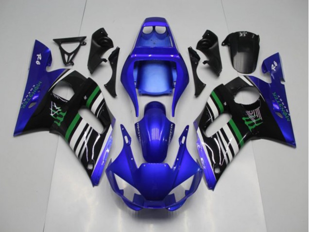 Bleu Monster Carénage Moto Yamaha R6 1998-2002 Bleu Monster Carénage Moto Yamaha R6 1998-2002