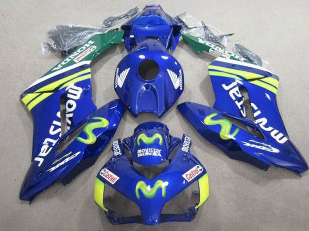 Bleu Movistar Castrol Carénage Moto Honda CBR 1000 RR 2004-2005 Bleu Movistar Castrol Carénage Moto Honda CBR 1000 RR 2004-2005