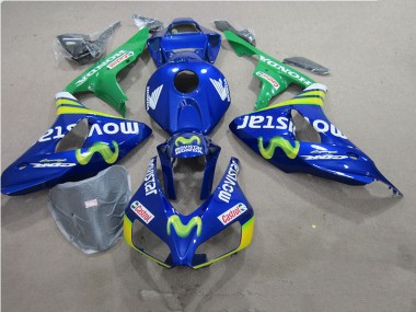 Bleu Movistar Castrol Carénage Moto Honda CBR 1000 RR 2006-2007