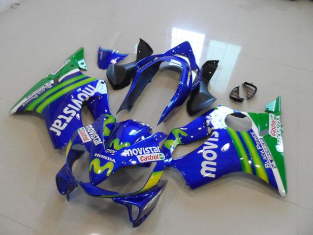 Bleu Movistar Castrol Carénage Moto Honda CBR 600 F4i 2004-2007 Bleu Movistar Castrol Carénage Moto Honda CBR 600 F4i 2004-2007