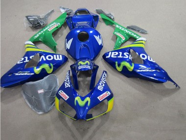 Bleu Movistar Castrol Carénage Moto Suzuki GSXR 600 K6 2006-2007