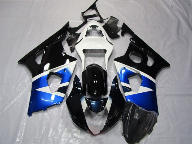 Bleu Noir Blanc Carénage Moto Suzuki GSXR 1000 K3 2003-2004 Bleu Noir Blanc Carénage Moto Suzuki GSXR 1000 K3 2003-2004