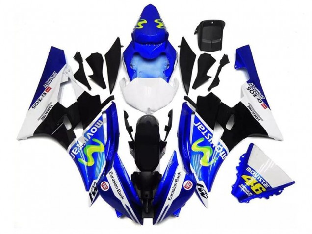 Bleu Noir Blanc Carénage Moto Yamaha R6 2006-2007 Bleu Noir Blanc Carénage Moto Yamaha R6 2006-2007