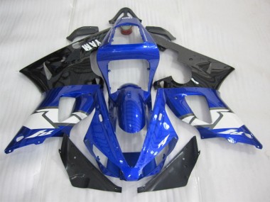 Bleu Noir Blanc Carénages Moto Yamaha R1 2000-2001