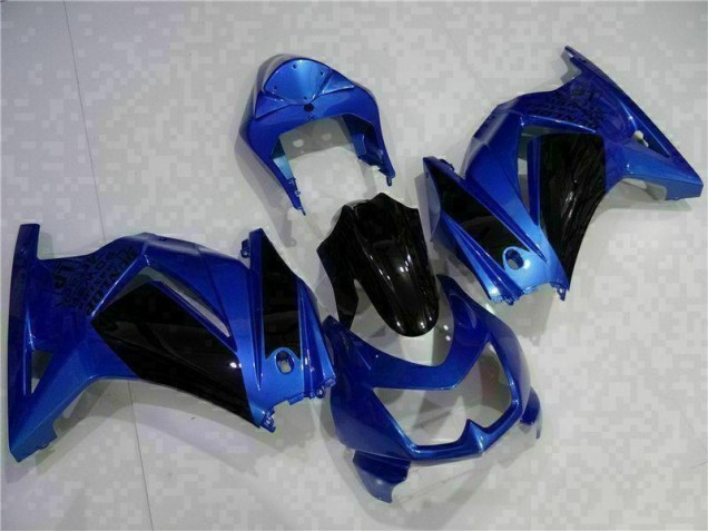 Bleu Noir Carénage Moto Kawasaki EX250 2008-2012 Bleu Noir Carénage Moto Kawasaki EX250 2008-2012