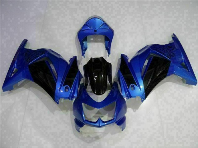 Bleu Noir Carénage Moto Kawasaki EX250 2008-2012 Bleu Noir Carénage Moto Kawasaki EX250 2008-2012