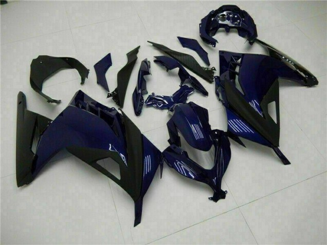 Bleu Noir Carénage Moto Kawasaki EX300 2013-2016