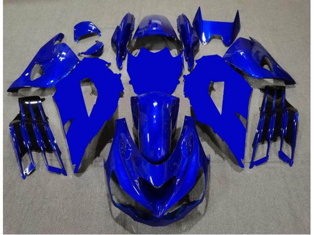 Bleu Noir Carénage Moto Kawasaki ZX14R ZZR 1400 2012-2021 Bleu Noir Carénage Moto Kawasaki ZX14R ZZR 1400 2012-2021