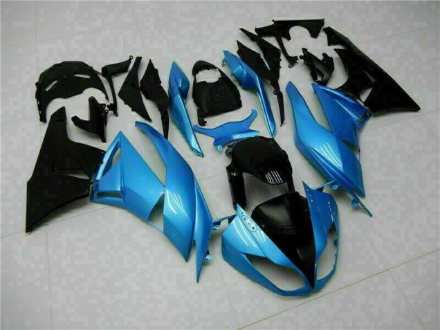 Bleu Noir Carénage Moto Kawasaki ZX6R 2009-2012 Bleu Noir Carénage Moto Kawasaki ZX6R 2009-2012