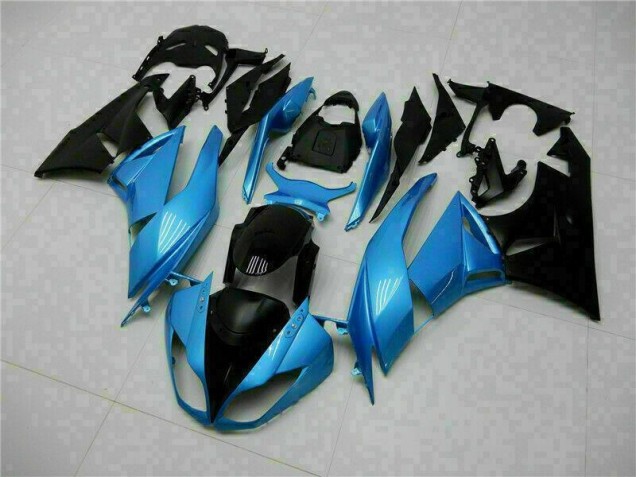 Bleu Noir Carénage Moto Kawasaki ZX6R 2009-2012 Bleu Noir Carénage Moto Kawasaki ZX6R 2009-2012