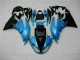 Bleu Noir Carénage Moto Kawasaki ZX6R 2009-2012 Bleu Noir Carénage Moto Kawasaki ZX6R 2009-2012