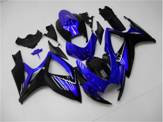 Bleu Noir Carénage Moto Suzuki GSXR 600 / 750 K6 2006-2007 Bleu Noir Carénage Moto Suzuki GSXR 600 / 750 K6 2006-2007