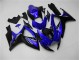 Bleu Noir Carénage Moto Suzuki GSXR 600 / 750 K6 2006-2007 Bleu Noir Carénage Moto Suzuki GSXR 600 / 750 K6 2006-2007