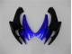 Bleu Noir Carénage Moto Suzuki GSXR 600 / 750 K6 2006-2007 Bleu Noir Carénage Moto Suzuki GSXR 600 / 750 K6 2006-2007