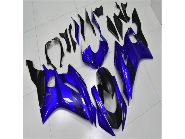 Bleu Noir Carénage Moto Yamaha R6 2017-2023 Bleu Noir Carénage Moto Yamaha R6 2017-2023
