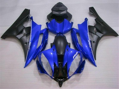 Bleu Noir Carénage Moto de Rechange Yamaha R6 2006-2007