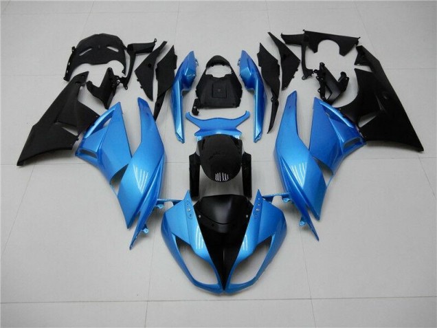 Bleu Noir Carénages Moto Kawasaki ZX6R 2009-2012 Bleu Noir Carénages Moto Kawasaki ZX6R 2009-2012