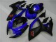 Bleu Noir Carénages Moto Suzuki GSXR 600 / 750 K6 2006-2007 Bleu Noir Carénages Moto Suzuki GSXR 600 / 750 K6 2006-2007