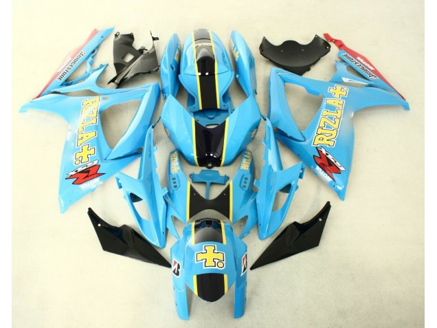 Bleu Noir Carrosserie Moto Suzuki GSXR 600 / 750 K6 2006-2007