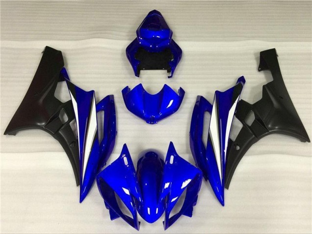 Bleu Noir Kit Carénages Motos Complet Yamaha R6 2006-2007 Bleu Noir Kit Carénages Motos Complet Yamaha R6 2006-2007