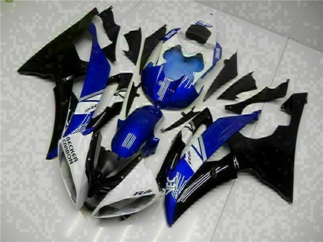 Bleu Noir Kit Carénages Motos Complet Yamaha R6 2008-2016 Bleu Noir Kit Carénages Motos Complet Yamaha R6 2008-2016