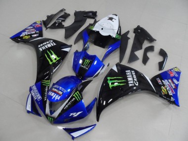 Bleu Noir Monster Carénage Moto Yamaha R1 2009-2011