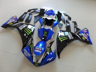 Bleu Noir Monster Carénage Moto Yamaha R1 2012-2014