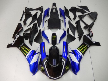 Bleu Noir Monster Carénage Moto Yamaha R1 2015-2019