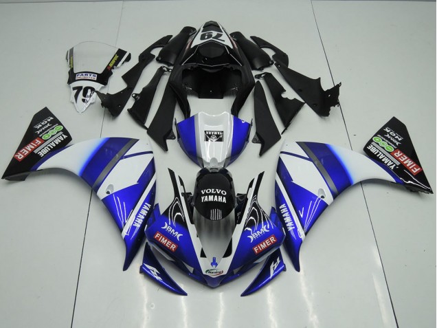 Bleu Noir Sterilgarda Carénage Moto Yamaha R1 2012-2014 Bleu Noir Sterilgarda Carénage Moto Yamaha R1 2012-2014