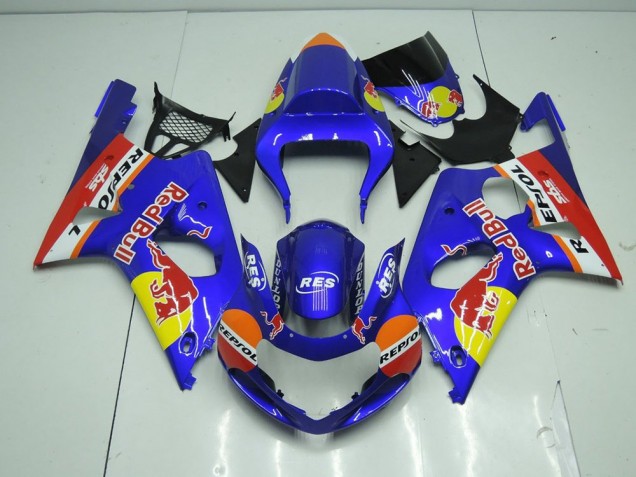 Bleu Red Bull Carénage Moto Suzuki GSXR 1000 K1 2000-2002 Bleu Red Bull Carénage Moto Suzuki GSXR 1000 K1 2000-2002