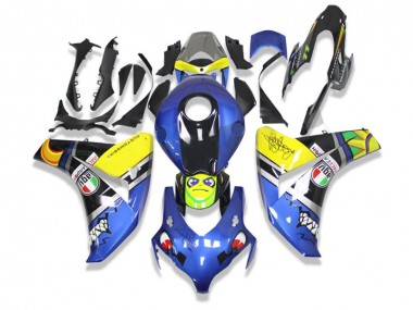 Bleu Requin Carénage Moto Honda CBR 1000 RR 2008-2011